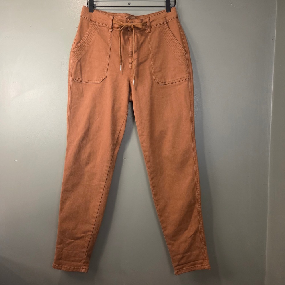 Judy Blue Women's High Waist Jeans Drawstring Waist Size 9/29 Camel Brown